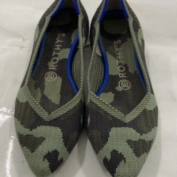 Rothy's Green Camouflage Pointed Flats - Picture 3 of 7